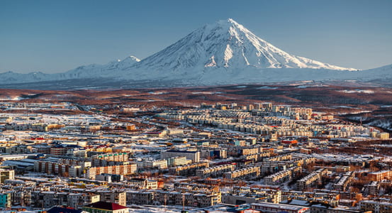 The city of Petropavlovsk-Kamchatsky.