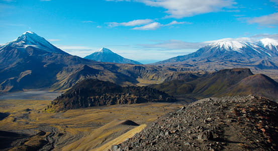 Flat Tolbachik volcano.