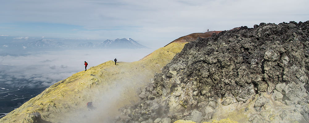 Climbing Avachinsky volcano