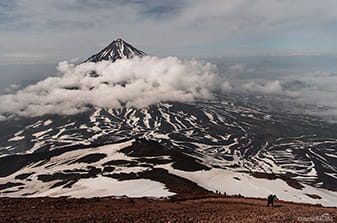 view of Koryaksky volcano