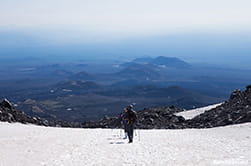 descent from the summit of Tolbachik