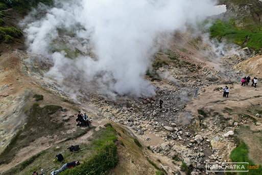 Fumaroles at dachnye springs