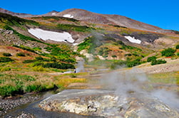 fumaroles at the foot of Mutnovsky