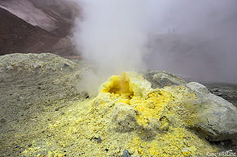 Ascending the crater