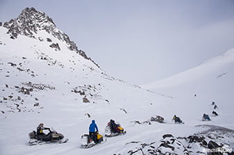 snowmobile trip to volcanoes