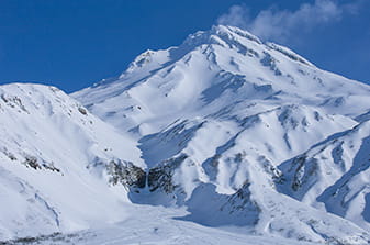 volcanoes in the snow Kamchatka