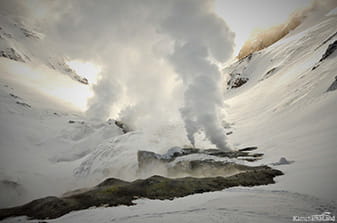 snowmobile tour to Mutnovsky volcano