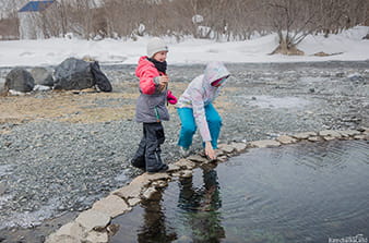 Malkinskie springs in Kamchatka