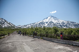 bridge over the Paratunka River