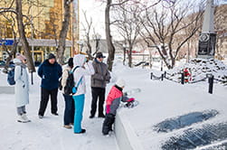 city tour of Petropavlovsk in winter